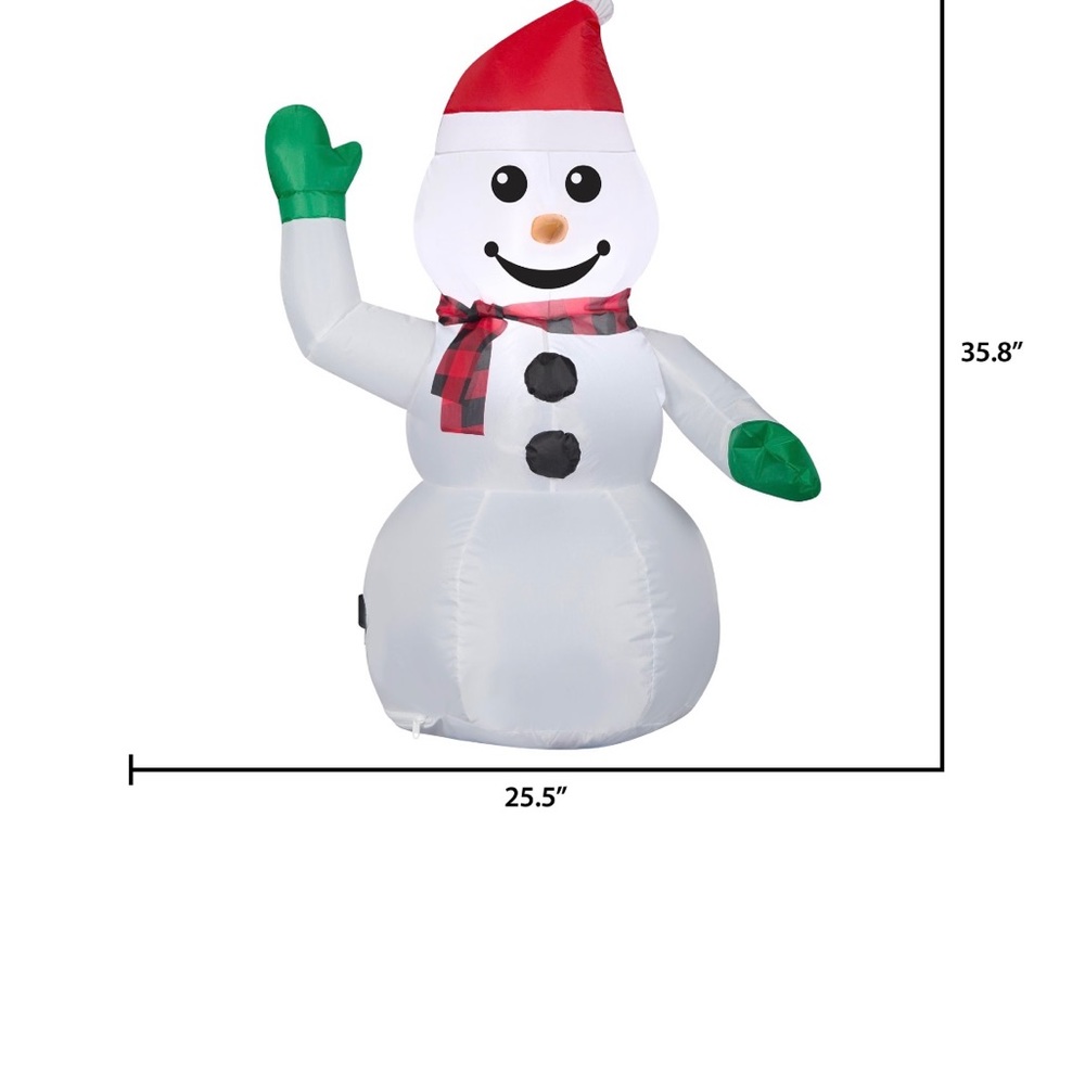 3 pk Inflatable Reindeer, Elf, and Snowman Car Buddies - Picture 10 of 12